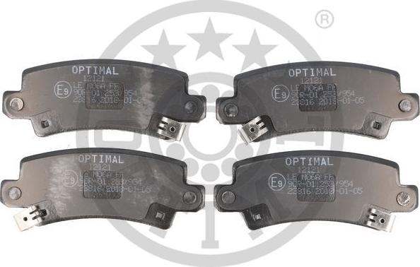 Optimal BP-12121 - Тормозные колодки, дисковые, комплект autospares.lv