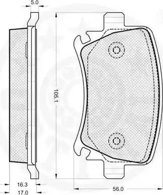 Optimal 12179 - Тормозные колодки, дисковые, комплект autospares.lv