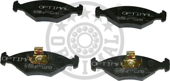 Optimal 12177 - Тормозные колодки, дисковые, комплект autospares.lv