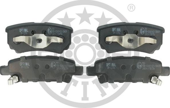 Optimal 12356 - Тормозные колодки, дисковые, комплект autospares.lv