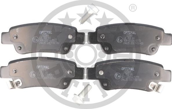 Optimal 12369 - Тормозные колодки, дисковые, комплект autospares.lv