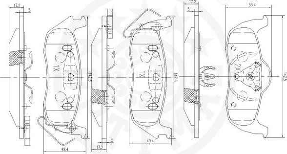 Optimal 12315 - Тормозные колодки, дисковые, комплект autospares.lv