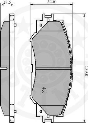 Optimal 12310 - Тормозные колодки, дисковые, комплект autospares.lv