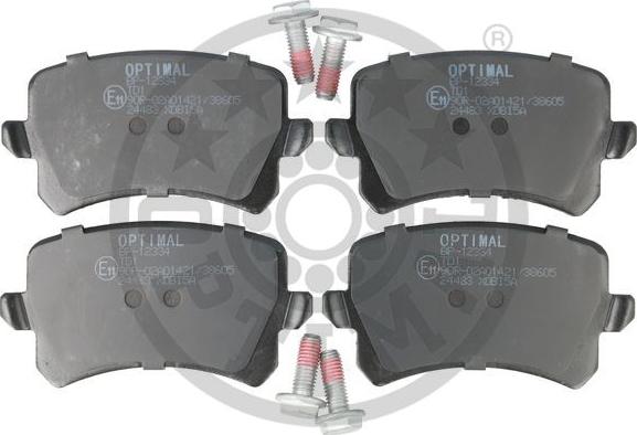 Optimal 12334 - Тормозные колодки, дисковые, комплект autospares.lv