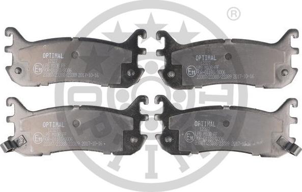 Optimal 12327 - Тормозные колодки, дисковые, комплект autospares.lv