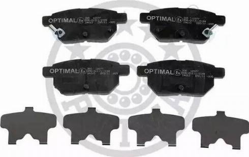 Optimal 12377 - Тормозные колодки, дисковые, комплект autospares.lv