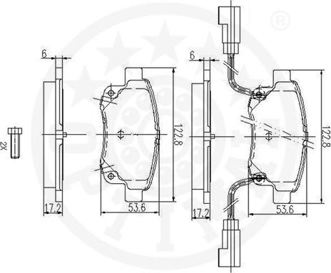 Optimal 12298 - Тормозные колодки, дисковые, комплект autospares.lv