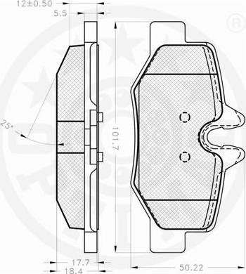 Optimal 12243 - Тормозные колодки, дисковые, комплект autospares.lv