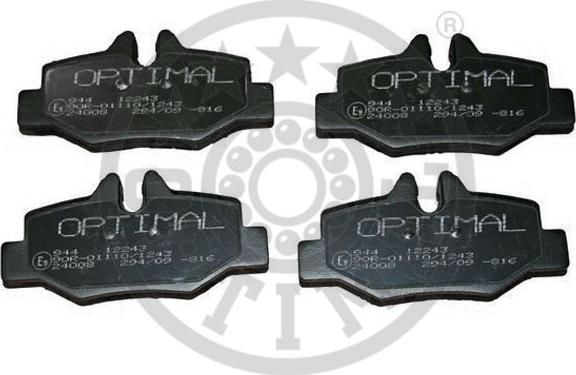 Optimal 12243 - Тормозные колодки, дисковые, комплект autospares.lv