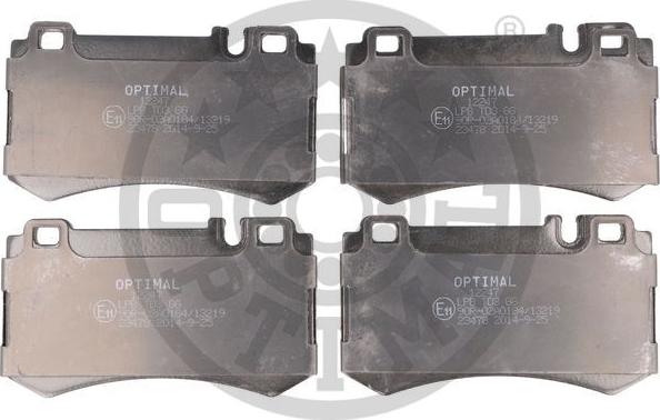 Optimal 12247 - Тормозные колодки, дисковые, комплект autospares.lv