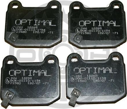 Optimal 12265 - Тормозные колодки, дисковые, комплект autospares.lv