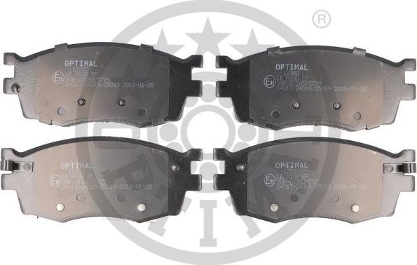 Optimal 12280 - Тормозные колодки, дисковые, комплект autospares.lv