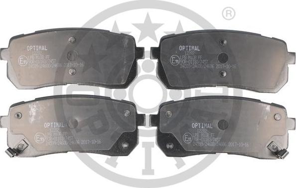 Optimal 12282 - Тормозные колодки, дисковые, комплект autospares.lv