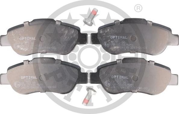 Optimal 12227 - Тормозные колодки, дисковые, комплект autospares.lv