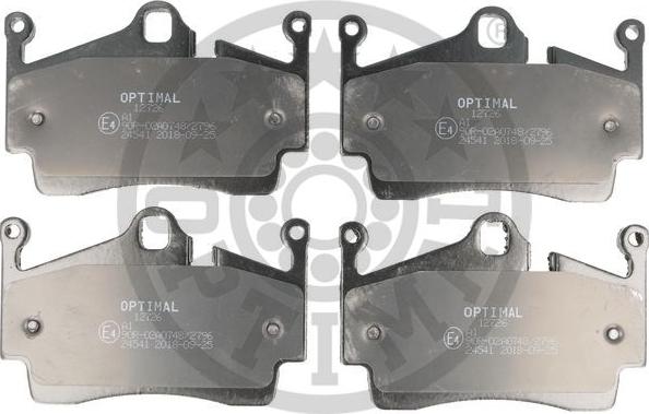 Optimal 12726 - Тормозные колодки, дисковые, комплект autospares.lv