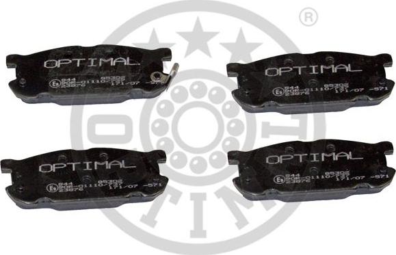 Optimal 85302 - Тормозные колодки, дисковые, комплект autospares.lv