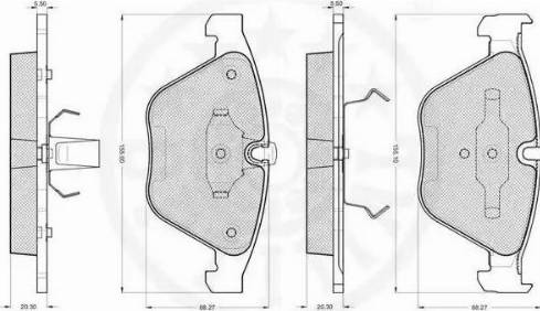 Optimal 85700 - Тормозные колодки, дисковые, комплект autospares.lv