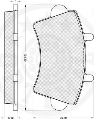 Optimal 81900 - Тормозные колодки, дисковые, комплект autospares.lv