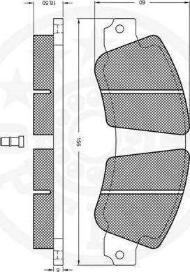 Optimal 8120 - Тормозные колодки, дисковые, комплект autospares.lv