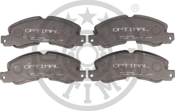 Optimal 8120 - Тормозные колодки, дисковые, комплект autospares.lv