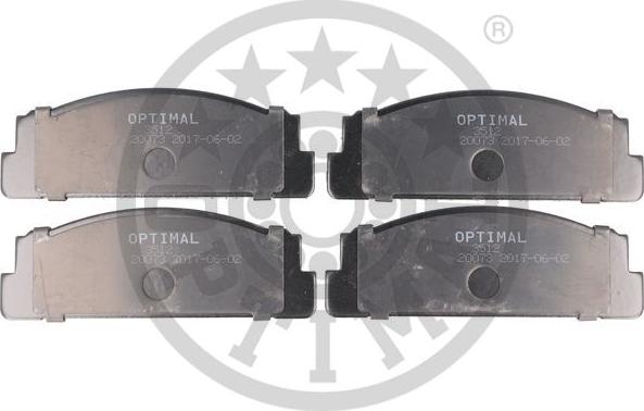 Optimal BP-03512 - Тормозные колодки, дисковые, комплект autospares.lv