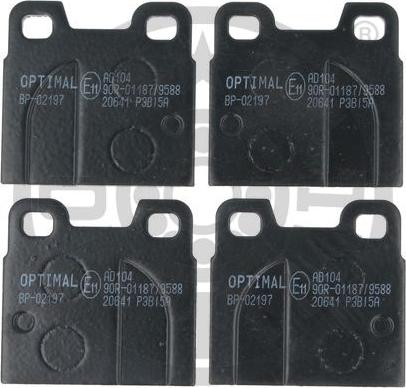 Optimal 2197 - Тормозные колодки, дисковые, комплект autospares.lv