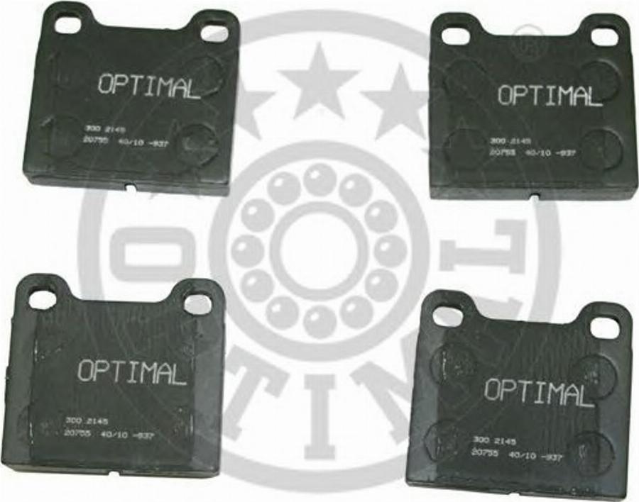 Optimal 2145 - Тормозные колодки, дисковые, комплект autospares.lv