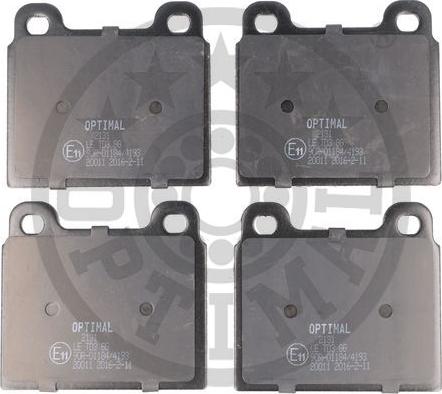 Optimal 2131 - Тормозные колодки, дисковые, комплект autospares.lv