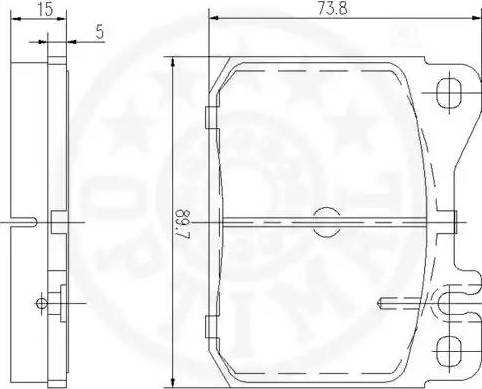 Optimal 2301 - Тормозные колодки, дисковые, комплект autospares.lv