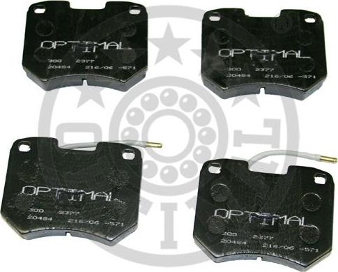 Optimal 2377 - Тормозные колодки, дисковые, комплект autospares.lv