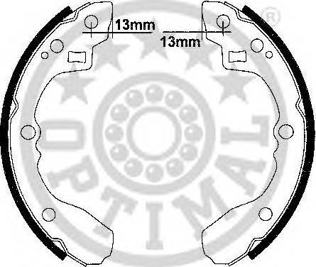 Optimal BB-7274 - Комплект тормозных колодок, барабанные autospares.lv