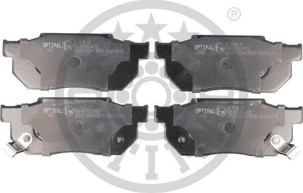 Optimal BP-09401 - Тормозные колодки, дисковые, комплект autospares.lv