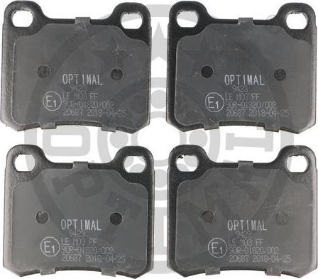 Optimal BP-09423 - Тормозные колодки, дисковые, комплект autospares.lv