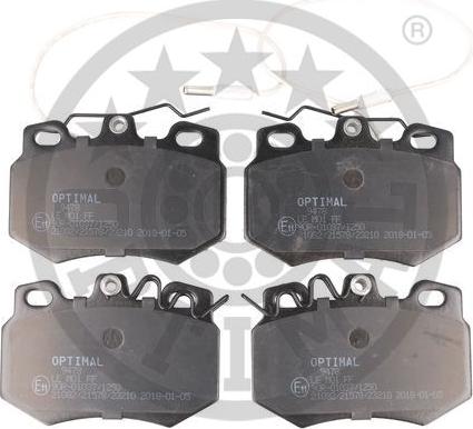 Optimal BP-09478 - Тормозные колодки, дисковые, комплект autospares.lv