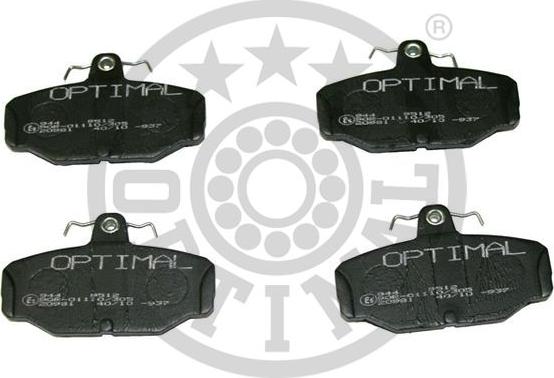 Optimal BP-09512 - Тормозные колодки, дисковые, комплект autospares.lv