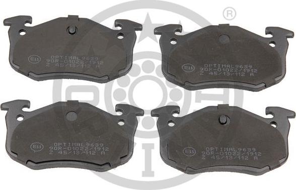 Optimal BP-09639 - Тормозные колодки, дисковые, комплект autospares.lv