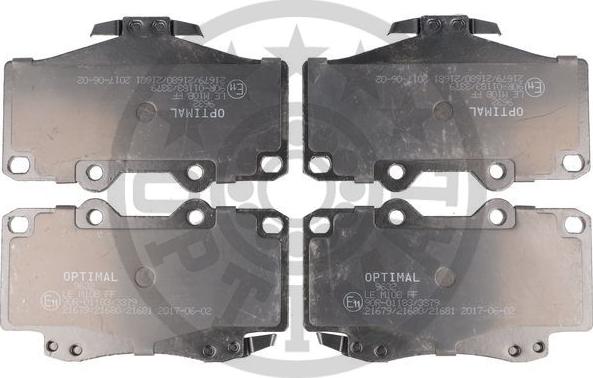 Optimal BP-09632 - Тормозные колодки, дисковые, комплект autospares.lv