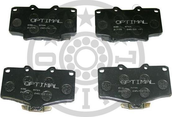 Optimal BP-09880 - Тормозные колодки, дисковые, комплект autospares.lv