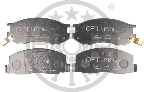 Optimal BP-09385 - Тормозные колодки, дисковые, комплект autospares.lv