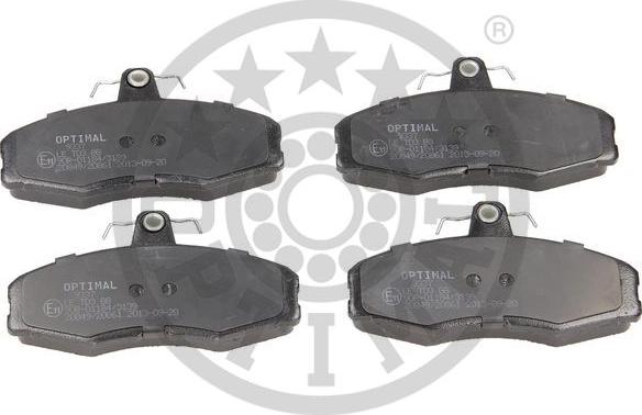 Optimal BP-09337 - Тормозные колодки, дисковые, комплект autospares.lv