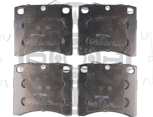 Optimal BP-09760 - Тормозные колодки, дисковые, комплект autospares.lv