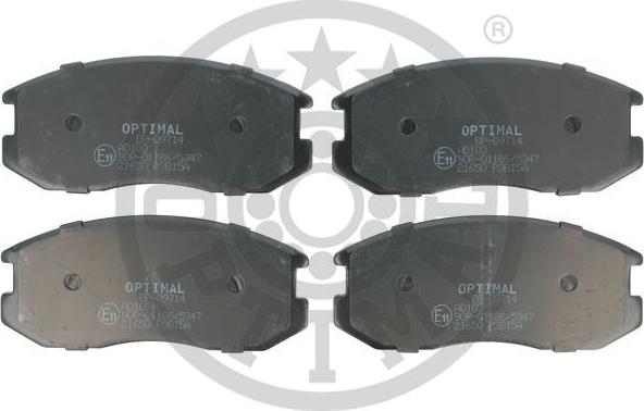 Optimal BP-09714 - Тормозные колодки, дисковые, комплект autospares.lv