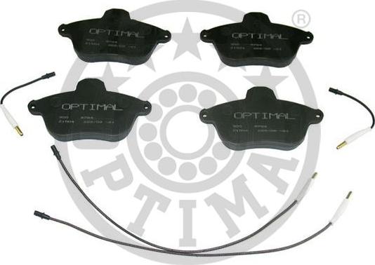 Optimal BP-09784 - Тормозные колодки, дисковые, комплект autospares.lv