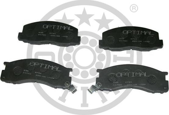 Optimal BP-09734 - Тормозные колодки, дисковые, комплект autospares.lv