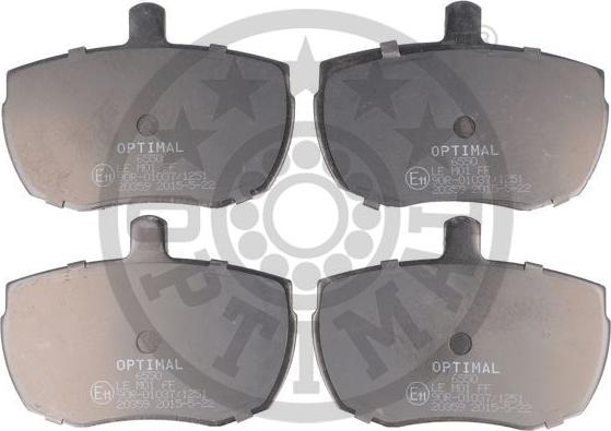 Optimal BP-06550 - Тормозные колодки, дисковые, комплект autospares.lv