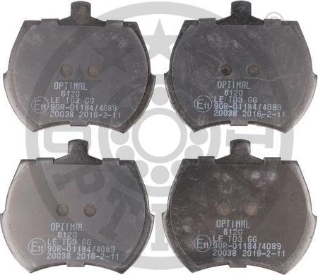 Optimal BP-06120 - Тормозные колодки, дисковые, комплект autospares.lv