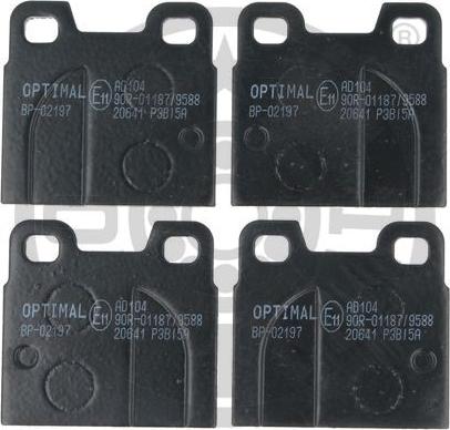 Optimal BP-02197 - Тормозные колодки, дисковые, комплект autospares.lv