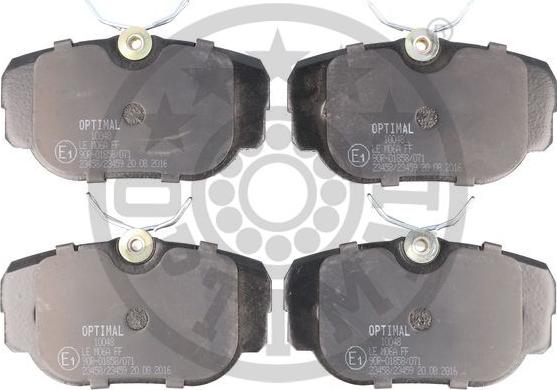 Optimal BP-10048 - Тормозные колодки, дисковые, комплект autospares.lv