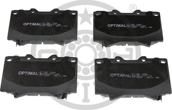 Optimal BP-10334 - Тормозные колодки, дисковые, комплект autospares.lv