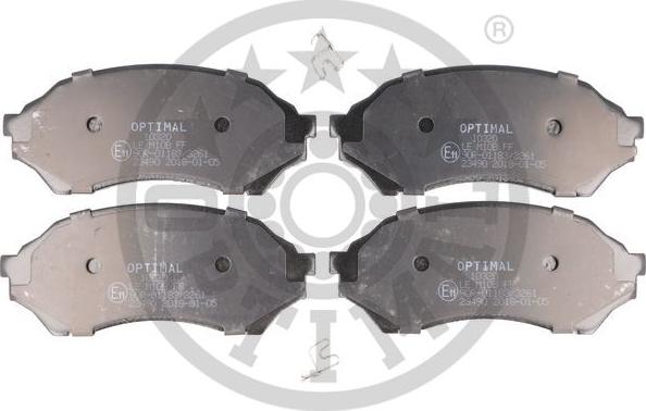 Optimal BP-10320 - Тормозные колодки, дисковые, комплект autospares.lv